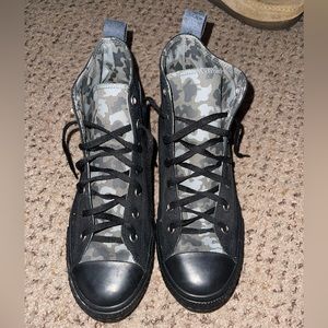 Black Converse with Camo